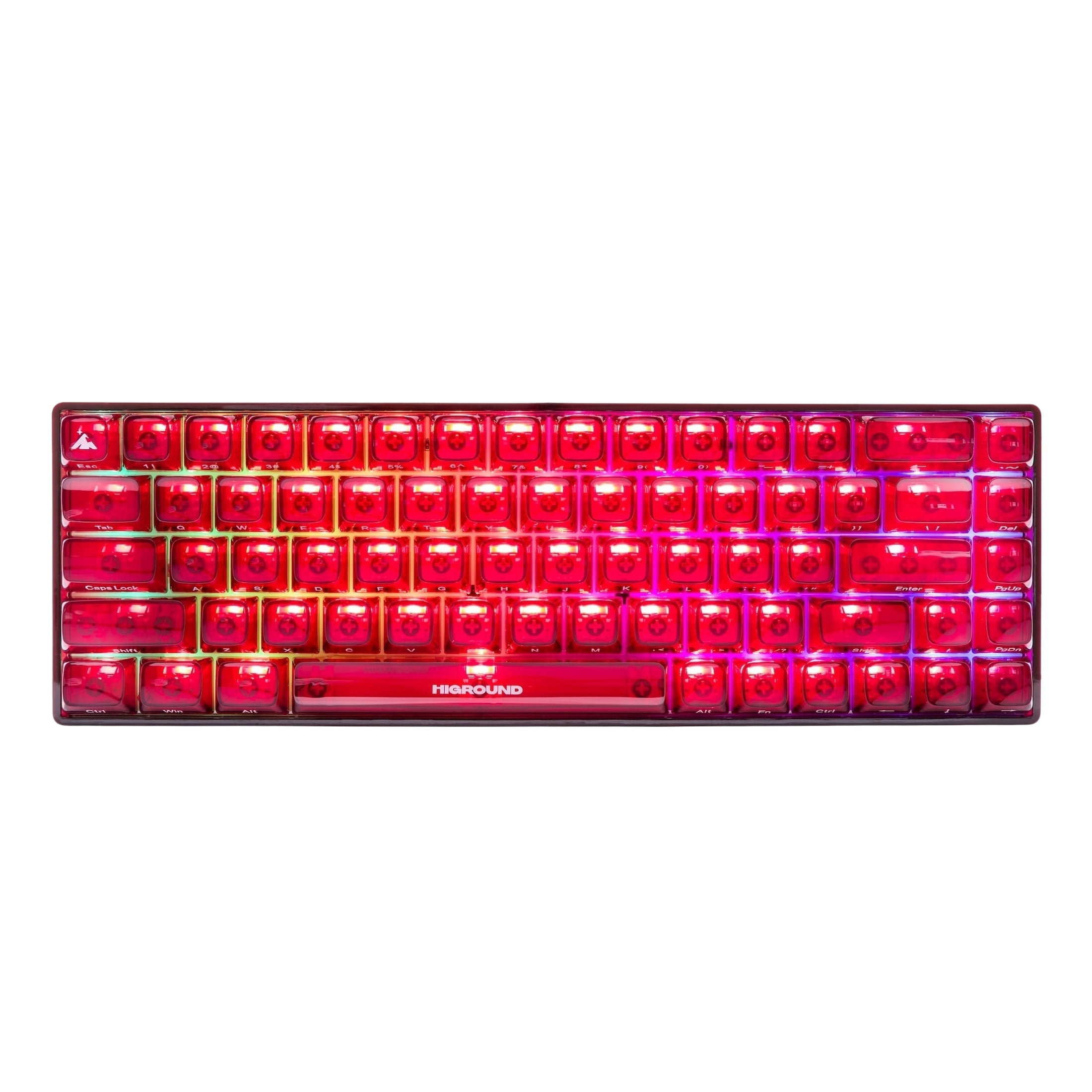 Higround Basecamp 65 Mechanical Keyboard, Silent Glacier Switch, Clear Ruby
