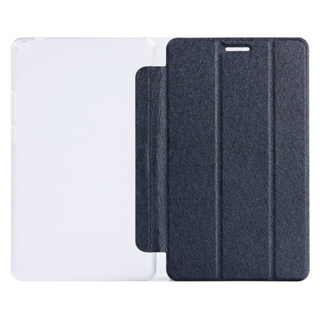 Ultra-Slim Stand Tri-fold Smart Case Shockproof Compact Cover for Huawei MediaPad T3 8.0 Inch (Navy Blue)