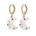 thumbnail image 4 of Pendientes colgantes de media luna, color azul, 4 of 4