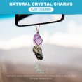 thumbnail image 1 of Adorno Colgante De Cristal Para Coche. Abalorio colgante para coche, decoración de piedra cruda de cristal de amatista (turmalina amatista), negro, 1 of 8