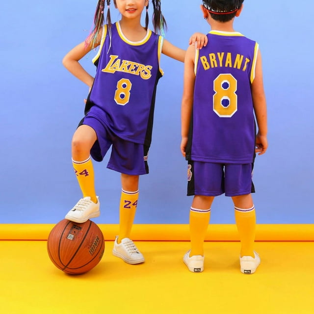 Ensemble de Sport à Séchage Rapide 2 Pcs Garçons Filles Vêtements de Sport Garçons Filles Tenue de Basketball - ZIORGSHF