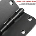thumbnail image 4 of 48 Pack Rounded Matte Black Door Hinges 3.5" x 3.5 Inch 5/8" Radius Interior 3 1/2 Inch TDCHINGES, 4 of 6