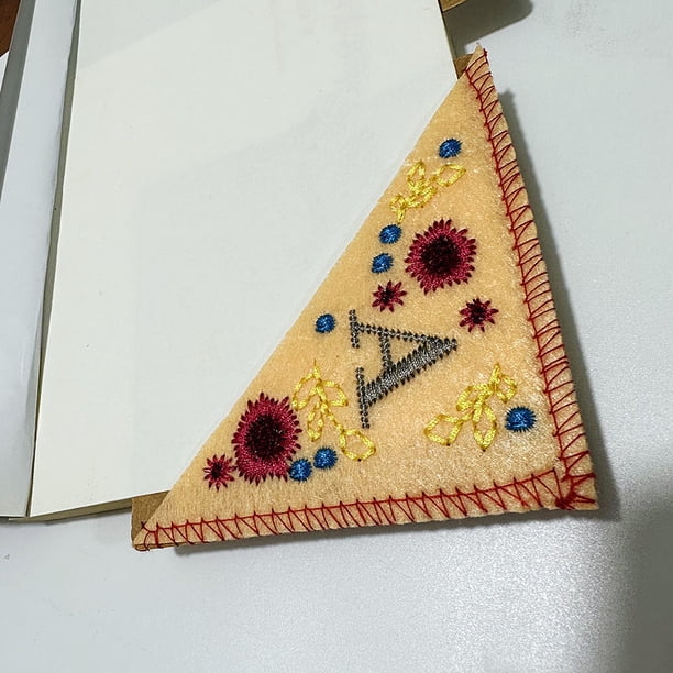 Marcador de esquina bordado a mano personalizado hecho a mano bordado de las cuatro estaciones, buen material duradero
