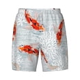 thumbnail image 4 of Lsque Mens Swim Trunks Koi Fish Corals,Spring Summer Pattern - Bathing Suit Compression Liner - Beach Swim Shorts Swimwear - (S-3XL) - Stretch Quick Dry -3X-Large, 4 of 9