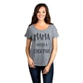 thumbnail image 2 of Thread Tank Mama Needs A Cocktail Women's Fashion Relaxed Slouchy Dolman T-Shirt Tee Heather Grey X-Large, 2 of 4