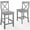 Gray, variant on Bowery Hill 24" X-Back Rubberwood Counter Stool in White (Set of 2)