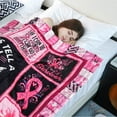 thumbnail image 3 of Breast Cancer Gifts Breast Cancer Blanket Throw Blanket Breast Cancer Gifts for Women Super Soft & Warm Get Well Gift for Women Survivor Gifts Flannel Soft Bed Blanket 50x60 inches, 3 of 6