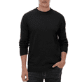thumbnail image 6 of Puztloy Men's Sweater Pullover Crewneck Long Sleeve Lightweight Knit Soft Casual with Ribbing Edge Knitwear sweaters Black, 6 of 7