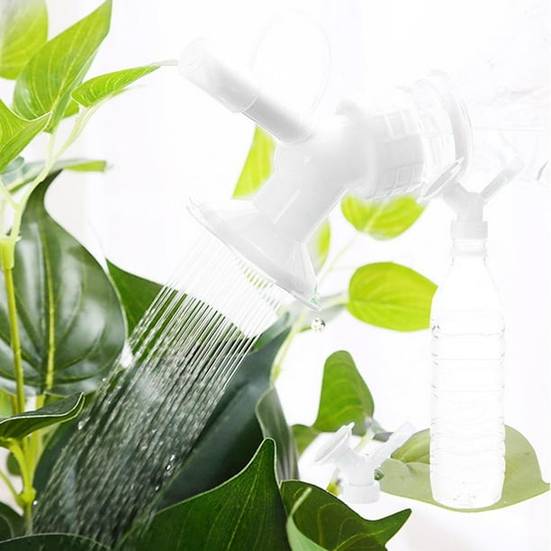 Boquilla de aspersión Botella de riego Latas de agua para riego de flores (Blanco)