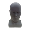 thumbnail image 1 of Mannequin pour Homme Présentoir de Tête de Mannequin Support de Postiche Noir, 1 of 8