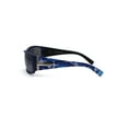 thumbnail image 3 of Biohazard Mens Camouflage Print Arm Biker Rectangle Sunglasses Navy Blue Camo, 3 of 4