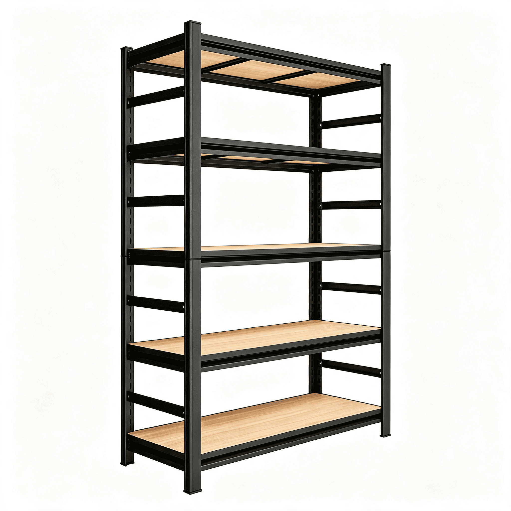5-Tier Metal Storage Shelving Unit, 2000 LBS Capacity, Adjustable-Height Storage Rack, Ideal for Home, Laundry Room, Office, Warehouse, Kitchen, Supermarket and More
