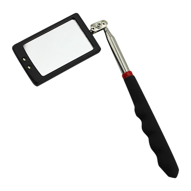 Espejo de inspección automotriz con luz LED, telescópico, flexible y antideslizante, herramienta de reparación industrial