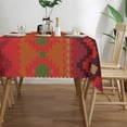 thumbnail image 3 of DouZhe Rectangular Tablecloth, Maya Aztec Texture Table Cloth for Kitchen Dinning Tabletop, 72"x54" Waterproof Polyester Table Cover, 3 of 8