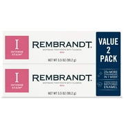 REMBRANDT Intense Stain Whitening Toothpaste with Fluoride, Mint, Removes Tough Stains, 3.5 oz, 2 Pk