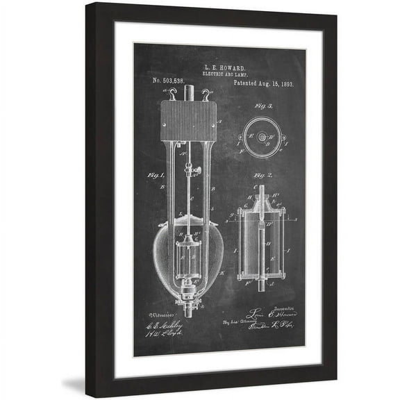 "Arc Lamp 2 1893 Chalk" Framed Painting Print