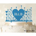 thumbnail image 1 of Monogram Cake Topper First Name Initial Heart Cake Topper, 1 of 1