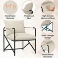 thumbnail image 5 of Dryfeedo Patio Sling Accent Chair, Metal Frame Accent Chair for Living Room, Up to 300 lbs, Bedroom, Balcony, Beige, 5 of 9