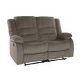 thumbnail image 5 of Lexicon Jarita Microfiber Fabric Double Reclining Loveseat in Chocolate, 5 of 5