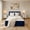 Blue, variant on Ovios Full Bed with Mattress, Modern Plush Corduroy Cloud Bed, All-in-One Bedroom Furniture Set, No Assembly Required, Gray