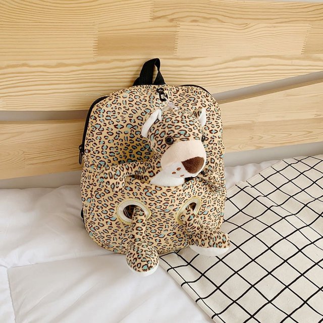 Mochila creativa antipérdida para niños, bonita mochila de peluche con dibujos animados para niños y niñas, mochila para jardín de infantes
