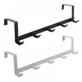 thumbnail image 2 of Free Punching Door Hook,Over The Door Hook,Heavy-Duty Over Door Hanger- 5 Hooks,Space Saving Over Door Organizer Rack for Hanging Coat,Towel, Bag, Robe, 2 of 7