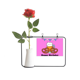 thumbnail image 1 of Rosquillas inglesas, Cervezas de cumpleaños. Botella de decoración de jarrones colgantes de flores rosas artificiales, 1 of 3