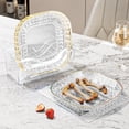 thumbnail image 1 of Kugisaki 4 PCS Plastic Serving Trays With Base For Party Dinner Plates Dishwasher Plastic Plates Reusable Lightweight Plates For Kitchen Or Camping on Clearance, 1 of 9