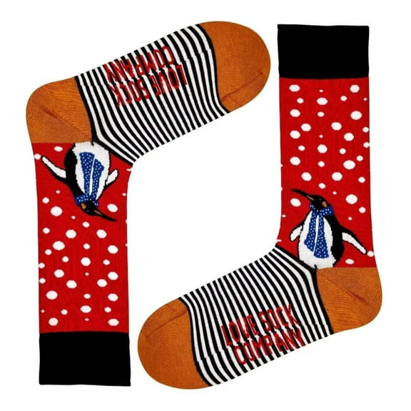 Men’s Christmas Penguin Socks - Organic Cotton