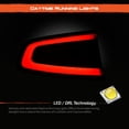 thumbnail image 3 of AKKON - Fits 2015-2022 Dodge Charger LED Tube DRL Running Chrome Red Clear Tail Light Brake Lamp Outer Driver Left Side, 3 of 7