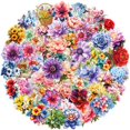 thumbnail image 1 of Pegatinas holográficas con forma de flor, 50 unidades, para álbumes de recortes, impermeables, 1 of 2