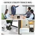 thumbnail image 6 of Uemuo Cute Rabbit And Flower Tissue Box Cover Holder, Square with Bottom Belt - PVC Leather Decorative Organizer for Tabletop, Bathroom, Car, Office, 6 of 8