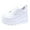 White, variant on NOKIO Stylish Ladies' Sports Shoes Sneakers Chunky Sneakers for Women Platform Tennis Fashion White Dad Shoes Mesh Breathable Casual Wedge Lace Up Walking Sneakers Casual Round Toe Wedges Sneakers