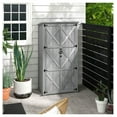 thumbnail image 2 of Outdoor Storage Cabinet Garden Shed - Waterproof Wood Shed with Lockable Doors, 35.5" W x 21.5" D x 63.5" H, Gray, 2 of 9