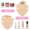 thumbnail image 4 of Makeup sponge, heart-shaped cotton fiber makeup sponge, 6 pieces, 4 of 5