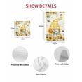 thumbnail image 7 of Sunflower Gnomes Kitchen Dish Towels for Drying Dishes Set of 2, Yellow Sunflower Vintage Leaves Bee Waffle Weave Microfiber Hand Tea Bathroom Towels Quick Dry & Absorbent Towel 12x12, 7 of 7