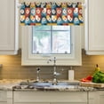 thumbnail image 2 of Yayeee Kitchen Valance Rod Pocket 54" x 18" Living Room Window Curtain, Yellow Checkered Daisy, 2 of 6