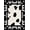 Black And White, Pattern 5, variant on ODIKA 8'x10' Washable Area Rug Durable, Non-Slip Cowboy Contemporary Abstract Spotted Bold Irregular Bathroom for Living Room, Under Sectional, Family