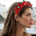 thumbnail image 5 of Christmas Headband for Women Festive Wide Turban Style Hair Accessories for Holiday Celebrations and Seasonal Decorations, 5 of 5