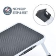 thumbnail image 2 of KK KINGRACK Metal Step Stool, Portable Folding Step, Anti-Slip Wide Pedal, 330lbs, White, 2 of 6