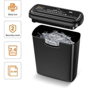 Bonsaii 6-Sheet Strip Cut Paper Shredder S123-A Light Duty Shredder with 2.4 gal Wastebasket