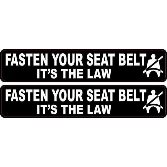 5in x 1in Fasten Your Seat Belt Stickers