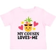 thumbnail image 3 of Inktastic My Cousin Loves Me Pineapple Girls Toddler T-Shirt, 3 of 5