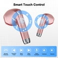thumbnail image 6 of Wireless Earbuds Bluetooth 5.4 Noise Cancelling for iPhone Android with 4 ENC Mic, Dual LED Display, 50H Playtime IPX7 Waterproof In Ear Headphones, Rose Gold, 6 of 7