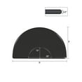 thumbnail image 3 of 3'x 5' Anti-Fatigue Salon Barber Chair Floor Standing Mat Stylist Pad Semicircle,1/2" Thick,Black, 3 of 10