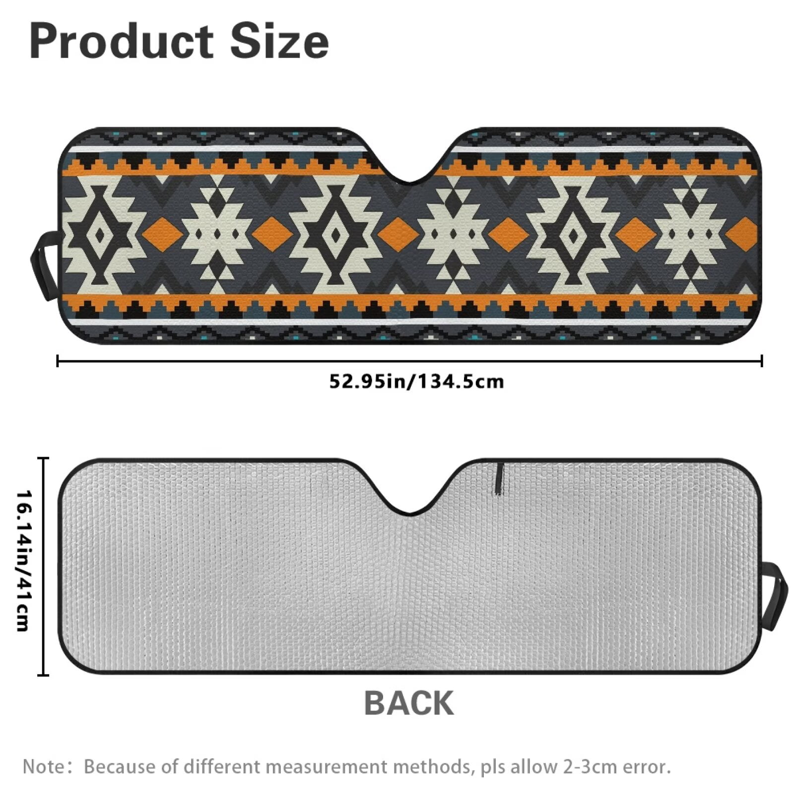 HUIACONG Aztec Tribal Sun Shade Windshield for Jeep,Windshield Sunshade for Wrangler TJ JK JL1997-2024,Sun Shade Windshield Cover for Jeep,UV Ray & Heat Block Windshield Shades