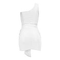 thumbnail image 6 of Women Off Shoulder Dress White Sparkly Dress Carnival Outfit Business Casual Dress, 6 of 6