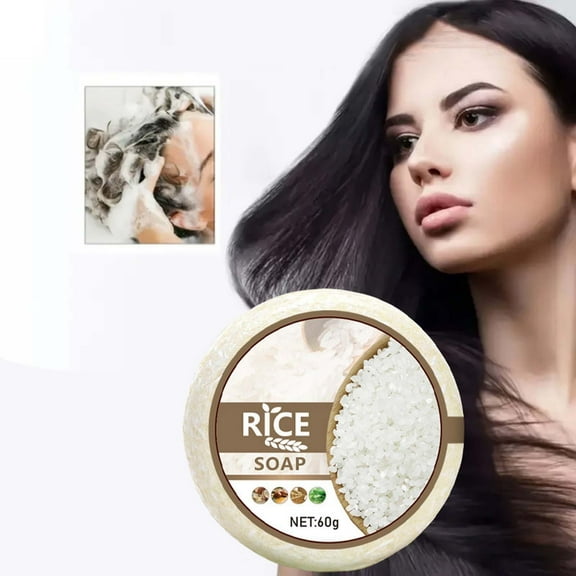 HYLLai Rice Shampoo Bar 60g, Gentle & Hydrating, Cleansing & Nourishing, Eco-Friendly