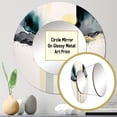 thumbnail image 3 of Designart « Transitional Black Formes V » Animaux Miroir Rond Ensemble de 3 - Ensemble de Miroirs Ronds Noirs Transitionnels pour Bureau Mural, 3 of 5