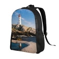 thumbnail image 2 of Gaeub Lighthouse Print Unisex Backpacks, College Bookbag,Daypack with Padded 15" Laptop Sleeve,for School, Work, and Travel, 2 of 8